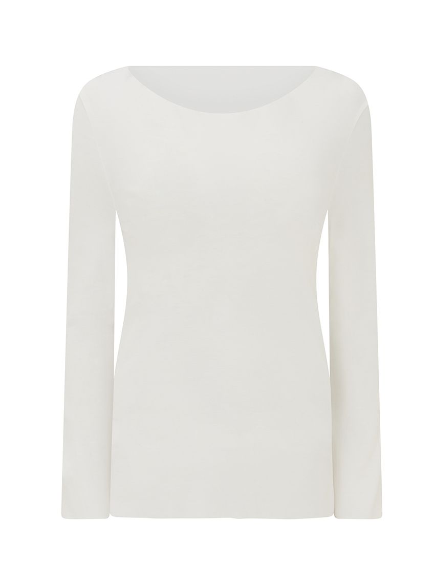 WOLFORD Aurora Pure Pullover Long Sleeve Top White at Ede & Ravenscroft ...