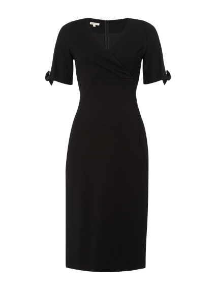 PADDY CAMPBELL Eden v neck bow tie sleeve jersey dress at Ede ...