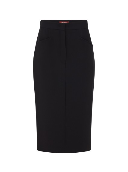 Co Tailored Pencil Wool Midi Skirt In Black | ModeSens